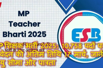 MP Teacher recruitment 2025